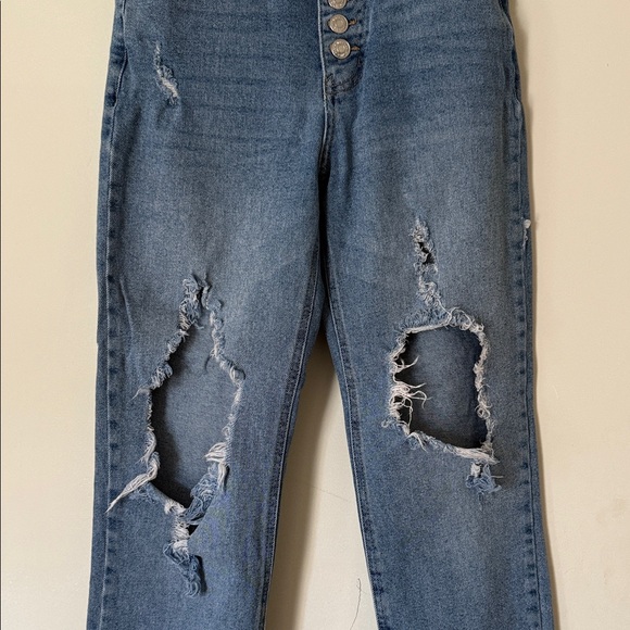 Wild Fable Blue Distressed Boyfriend Jeans - Picture 2 of 6